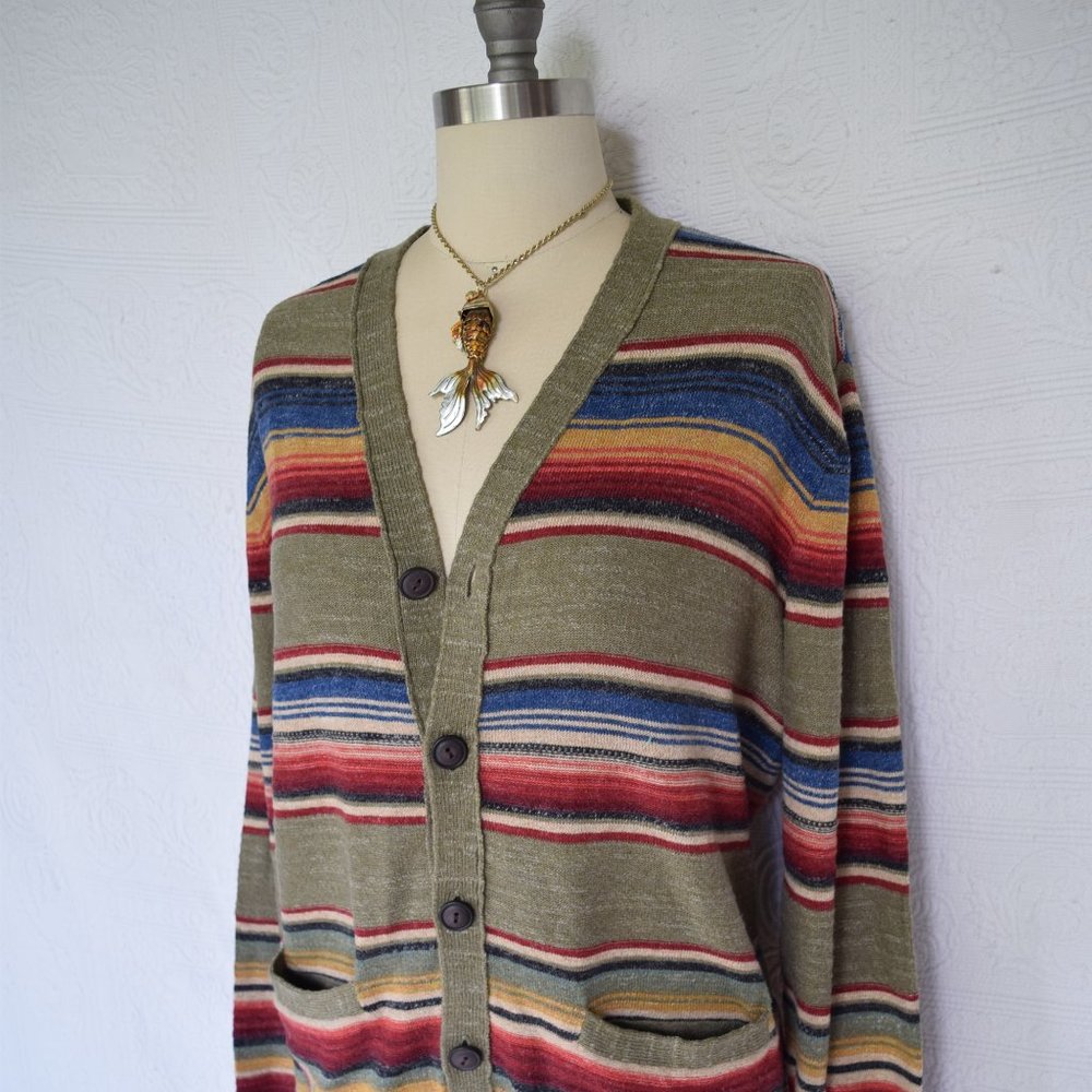 Ralph Lauren Aztec Wool blanket Navajo cardigan - Picture 5 of 10
